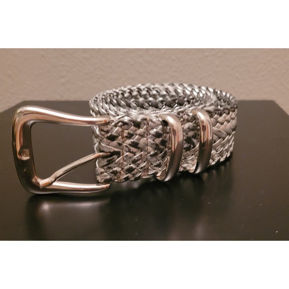 Vintage Norm Thompson Silver Braided Belt